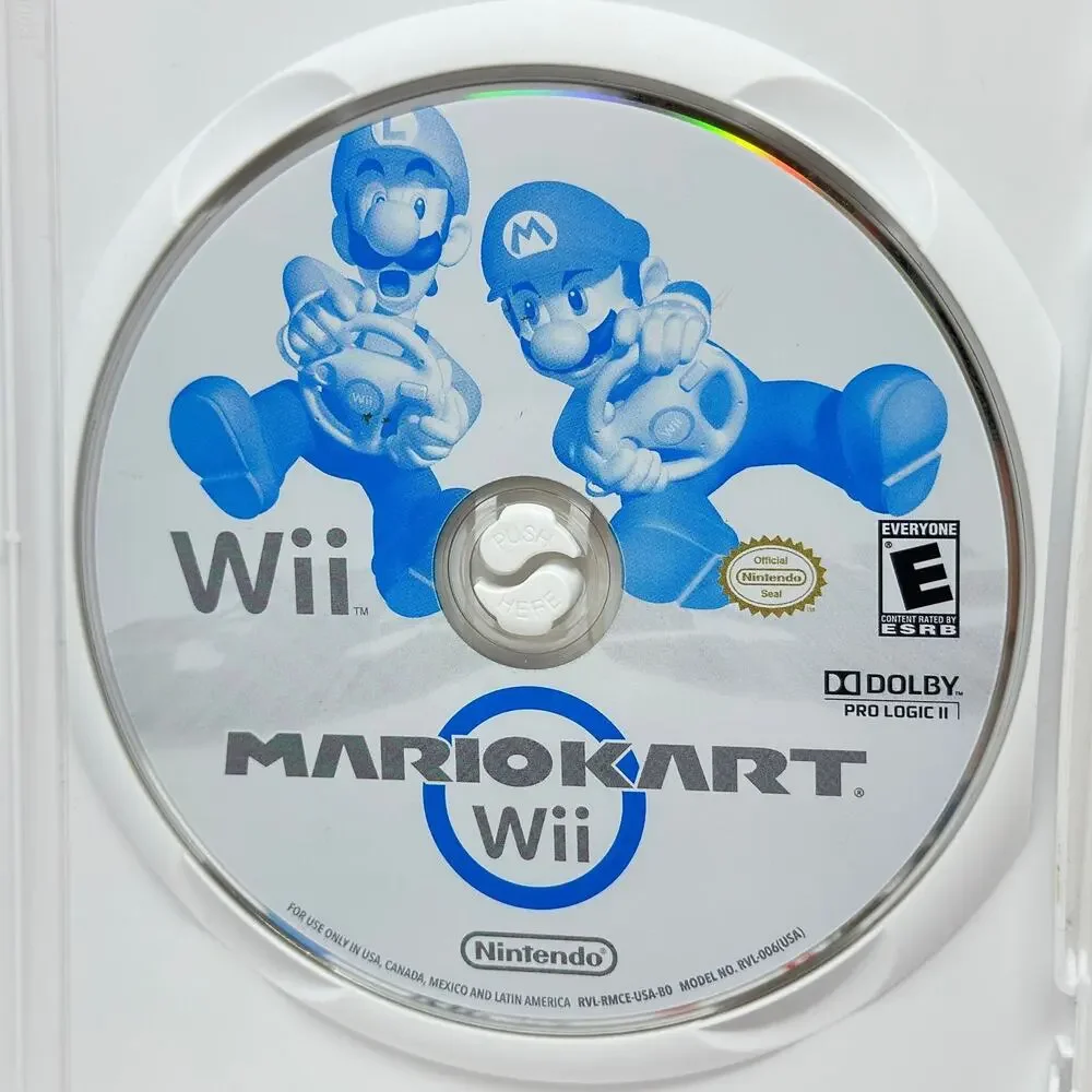 Nintendo Mario Kart Wii Video Game Complete w Manual Case Disc Classic Racing E
